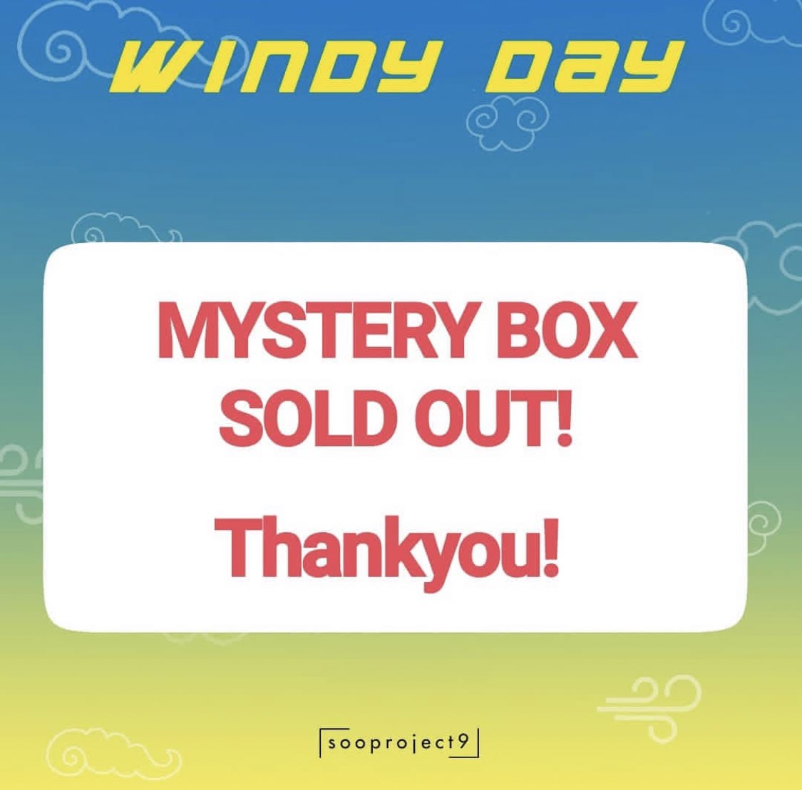 sooproject9's tweet photo. SOLD OUT 🙏🙏🙏 https://t.co/FTY7mlmMwf