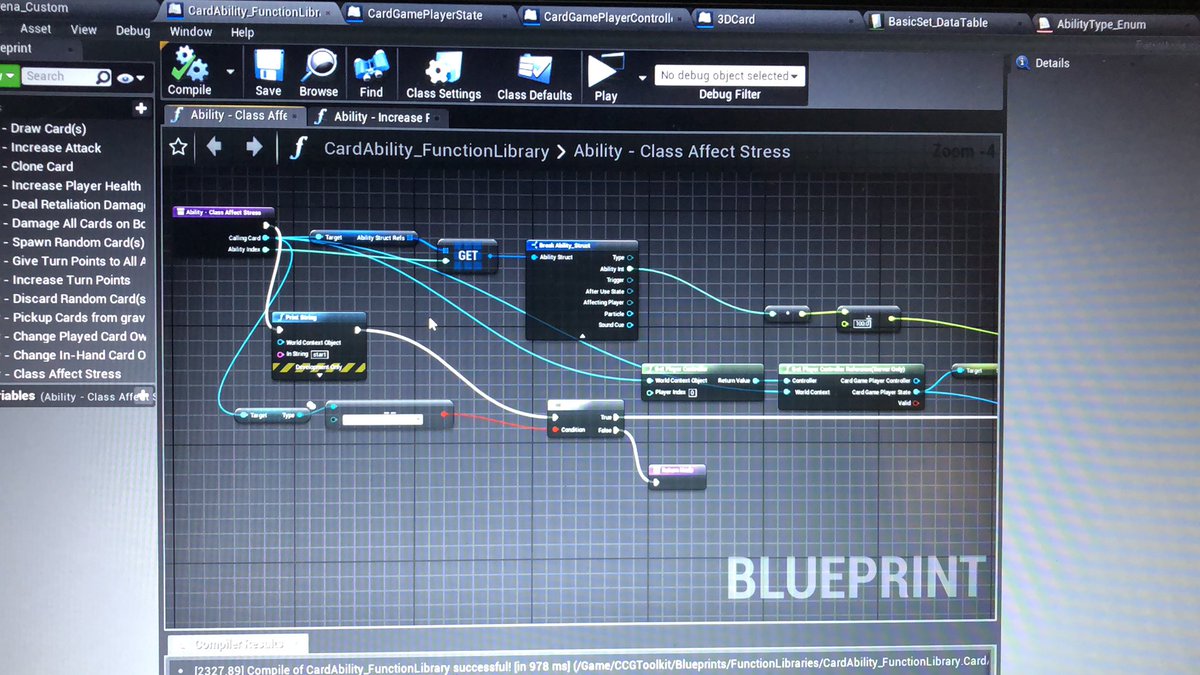 bbopaus1999's tweet image. Trying to make some progress on CGT:TCG today. I’m learning my lesson about community assets that use a lot of code, community assets are great if you don’t have to dig through nodes and change things that don’t work for you project 😅

#PurdueGameDev