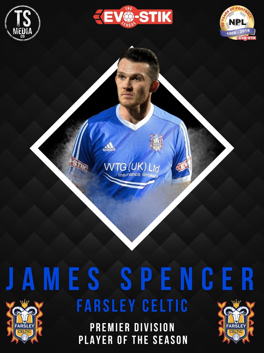 NorthernPremLge's tweet photo. THE EVO-STIK LEAGUE PREMIER DIVISION PLAYER OF THE SEASON

FROM @FarsleyCelticFC
JAMES SPENCER

#EVOSTIKLEAGUE
@TSMediaCo https://t.co/BV1u5cKKGH