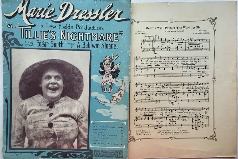 WallaceReid* on Twitter: "1910 Marie Dressler sheet music from her Broadway  show Tillie's Nightmare… "