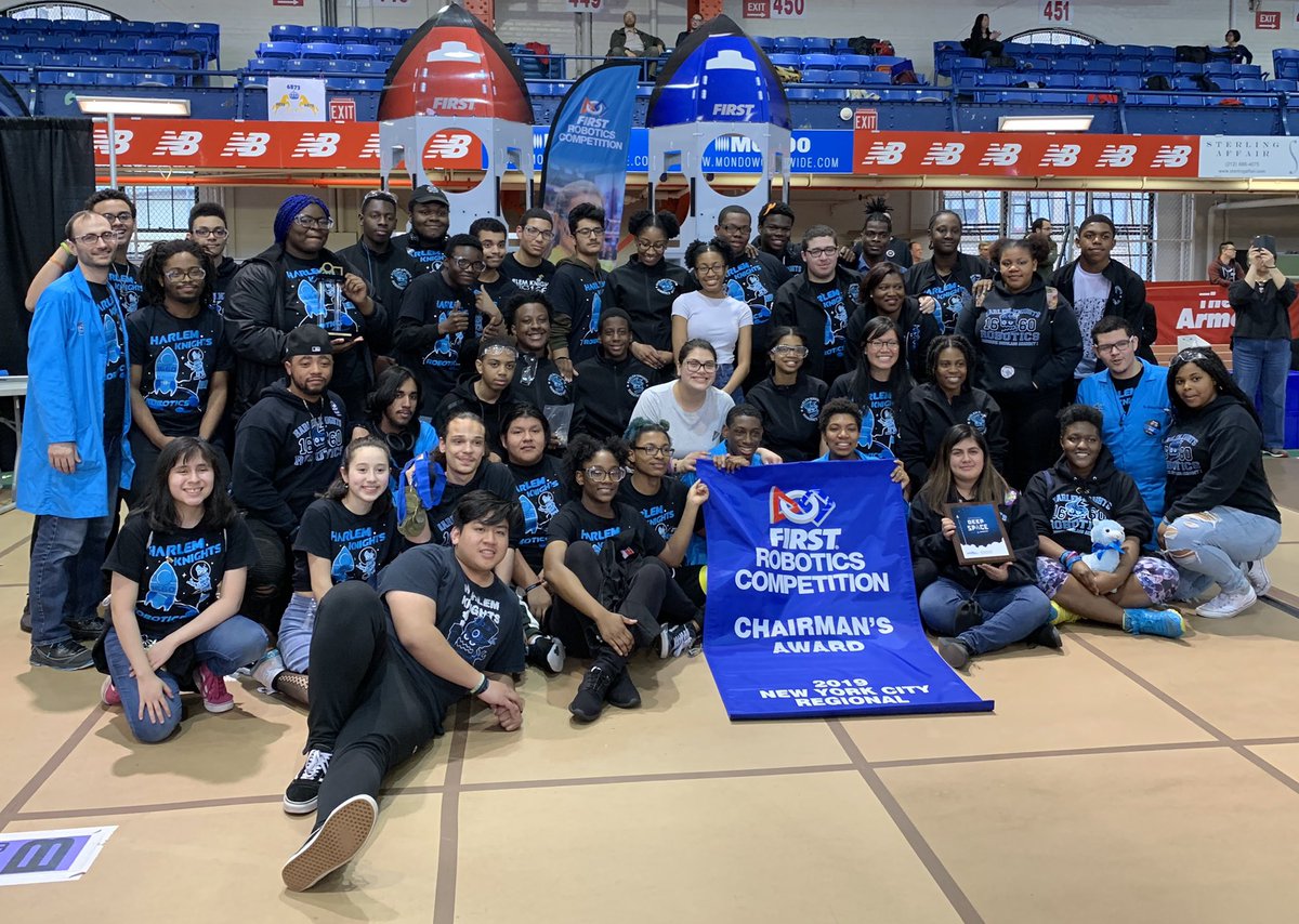 Congratulations to the 2019 New York City Regional Chairman’s Award winner: <a href="/HK1660/">Harlem Knights 1660</a>!
#OMGRobots #FIRSTNYC2019