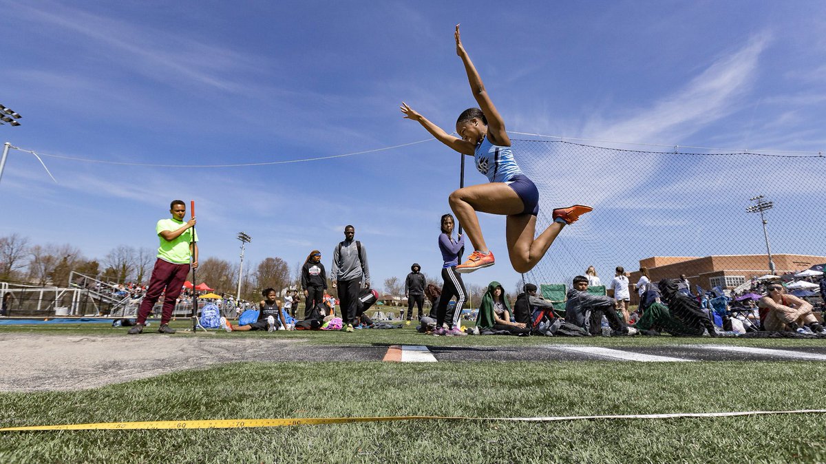 PallottiTrack's tweet photo. Pallotti sets School Records @GaitherburgTrojanInv this weekend.  Congrats to new school record holders Kelsey Eggleston (300IH), Gabrielle Frederick (800m) and Junior Nya Moore (TJ).  Delaina placed 3rd in the HJ/LJ, Carl 3rd in 400 &amp; Kamy 2nd in the 100! https://t.co/AfEYTl2j1S