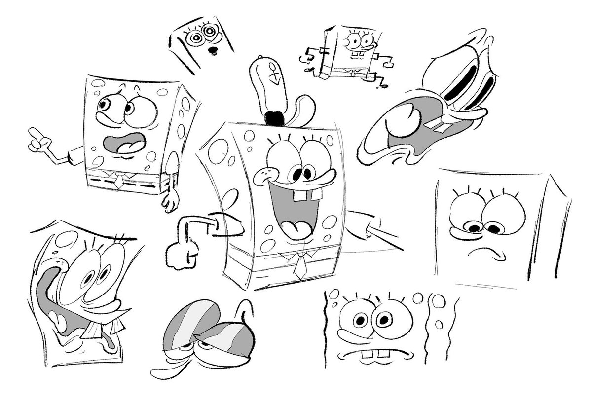 sponge practice doodles 