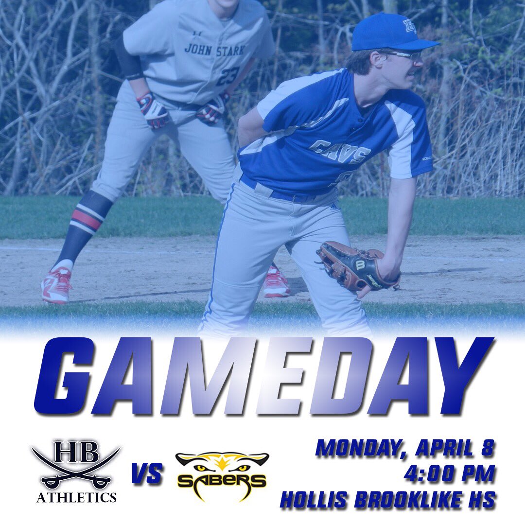 It’s time!   Season opener for <a href="/HB_Athletics/">HB Athletics</a> Cavs Baseball!  Come cheer them on vs <a href="/SabersBaseball/">Souhegan Baseball</a>  tomorrow 4:00 home game <a href="/hollisbrookline/">hollisbrookline.nh</a> Concession stand open by <a href="/hbabccavs/">HBABC - Hollis Brookline Athletic Booster Club</a> with #wickedpissahchowda   <a href="/Baseball_Notes/">NH Baseball Notes</a> <a href="/603SportsMedia/">Roger Brown</a> Playball!!