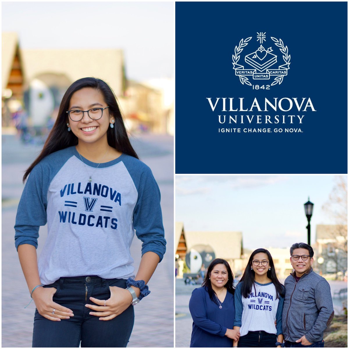 peteryanes's tweet photo. It’s official. Shekinah Faith is Villanovan. #GoingNova #nova2023 #theoreo #proudparents https://t.co/02jjdzYi9M