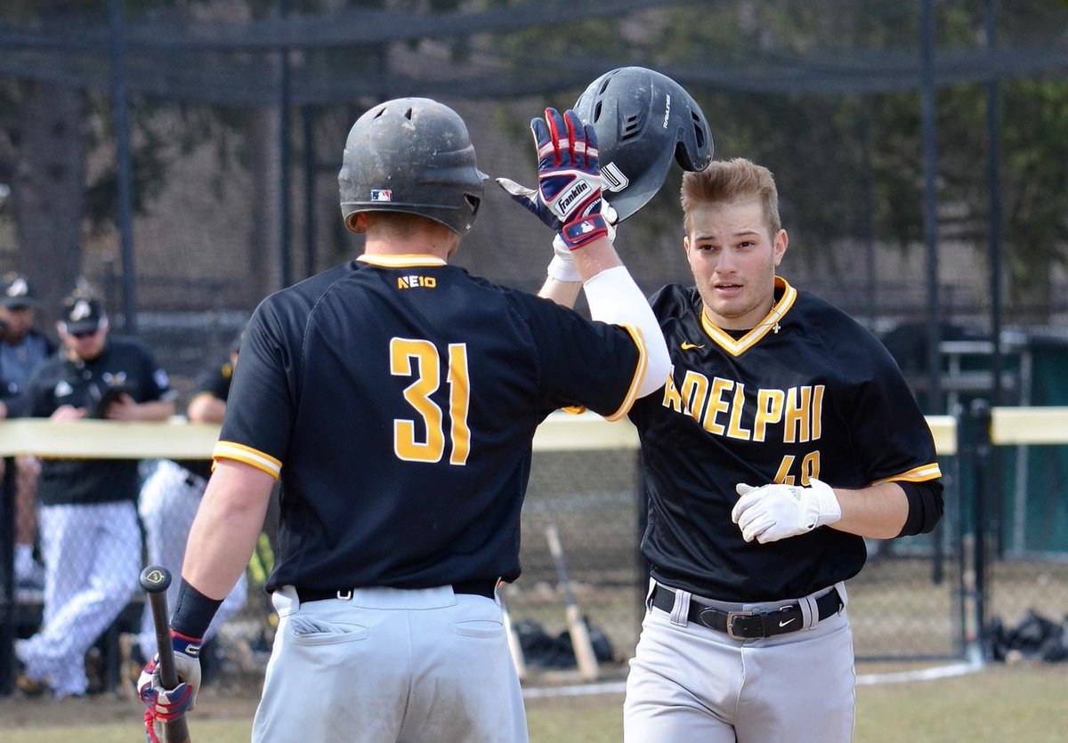 AdelphiBaseball's tweet photo. 20 wins by April 7? ✅

That's all we gotta say about that. 

#HAPPYRECAP: https://t.co/TZbX5iZpkO https://t.co/DGBX4AKBsb