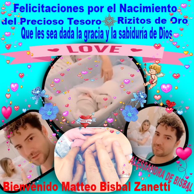 IsabelOpulencia's tweet photo. OLE,OLE!! HA NACIDO MATTEO NUEVO TESORO RIZITOS DE ORO *BENDICIONES PARA TODA LA FAMILIA  BISBALERA🎉CELEBREMOS CON ALEGRIA SU NACIMIENTO🥂UN BRINDIS  DESDE MEXICALI @dbfansdevzla @DB_FanClub_PR @dbfanclubvzla @dbfanclubitalia @DbFanClubquilla @DBfansSevilla @LuciaGavilan24  BSS https://t.co/5v4dCyEoMj