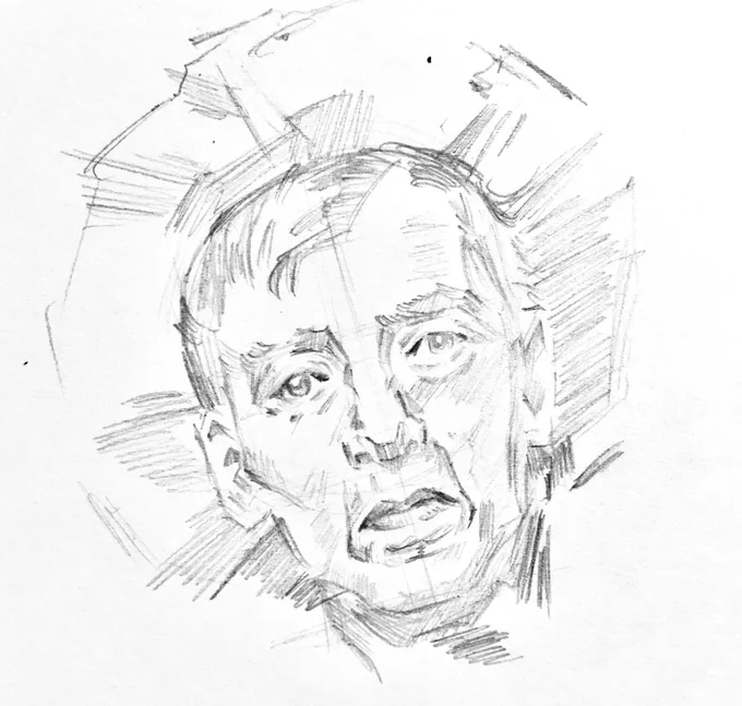顔の練習

時間かけて描いてみたけど
いまいち立体感がない

一度影のことは忘れてブロックの集まりを意識した方がいいかも 