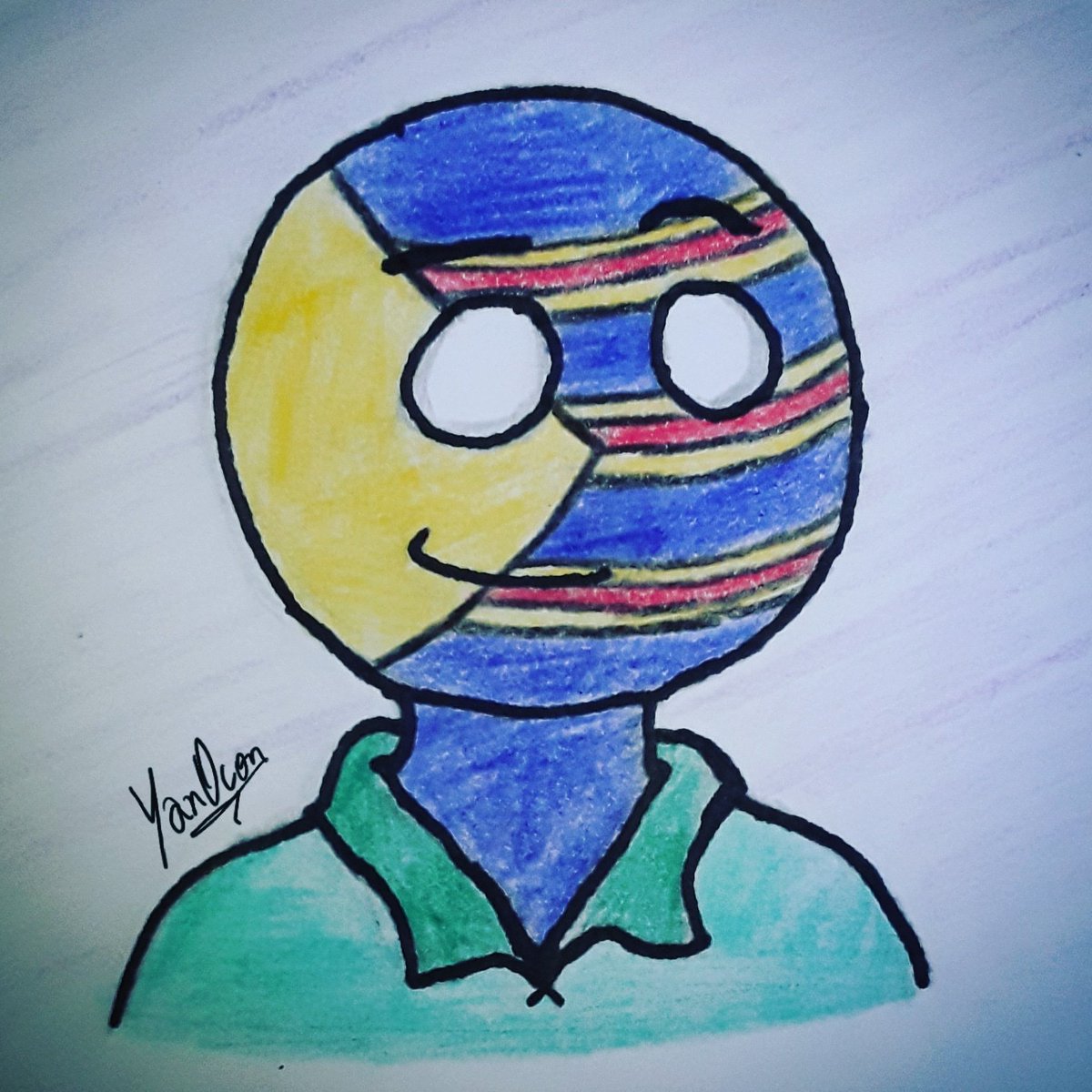 YanOcon1998's tweet photo. I'm lazy to draw him digitally and even more lazy of drawing him more than the headshot for now...
He's KaatΓ£, my CH OC and persona.
...someone shall find out what is the reference for him, I just know it ._.
#countryhumans #countryhumansoc #art_training https://t.co/yfJlM3SFAQ