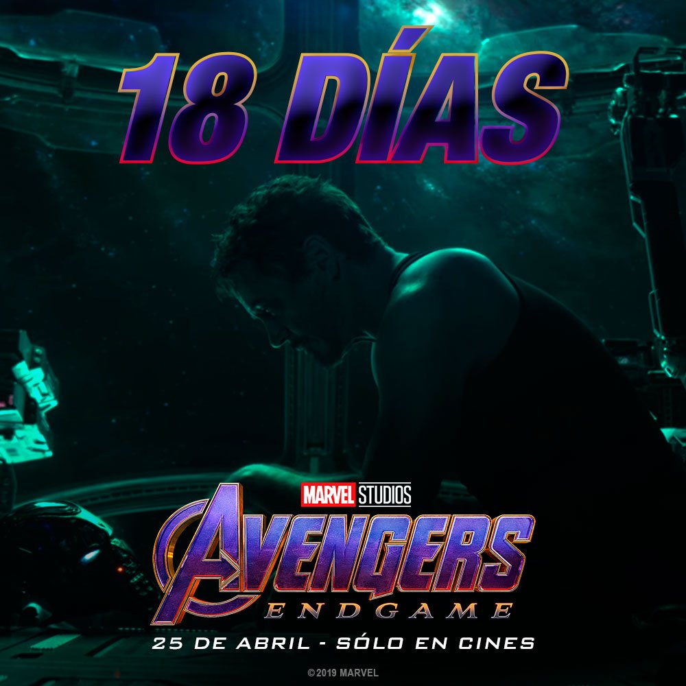 CinescalasOk's tweet photo. Una última oportunidad o darse por vencido. 👊
En #18Días llega #Avengers: #EndGame.

#Cinescalas. https://t.co/QItQ8FfZAJ