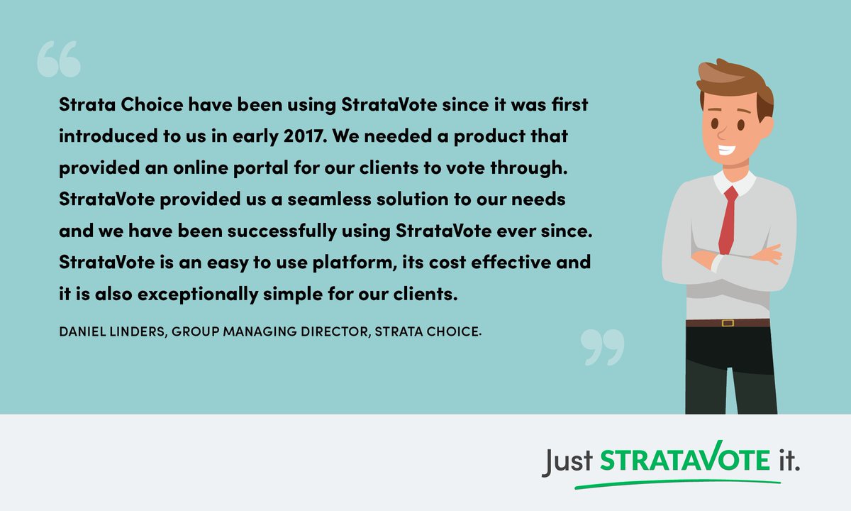 StrataVote's tweet image. Here's why Strata Managers all over Australia are turning to #StrataVote - a better way to create and issue meeting notices, vote online, manage meetings, generate and send minutes. #Strata #onlinevoting