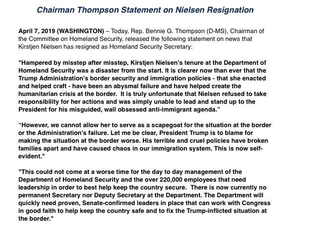 DrewPetrimoulx's tweet image. .@BennieGThompson critical of Nielsen on her way out. #NielsenResign #NexstarDC