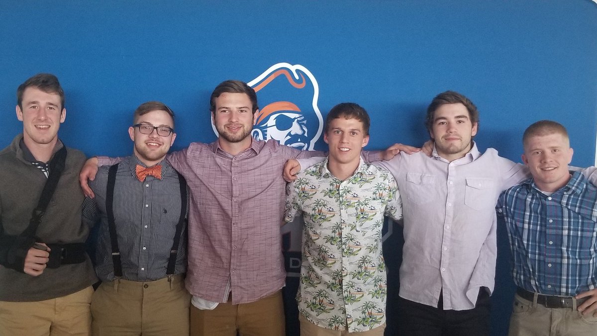 UMaryWrestling's tweet photo. This Senior class is something special! Thank you for your dedication to Marauders Wrestling!
Noah Huff, Jake Green, Jonathan Pelach, Tate Barnhardt, Hunter Eckert, and Nate Humann!
#BurnTheBoats #MACmob https://t.co/QeCTY6SaNV