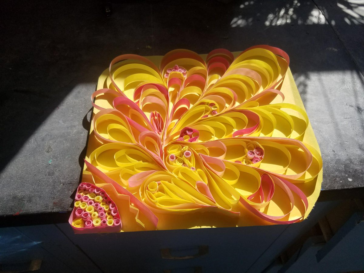 AprilVore's tweet photo. Here are some of my students paper quilling projects from the first lesson in my unit! #CIMT400 https://t.co/NxeVPIOls4