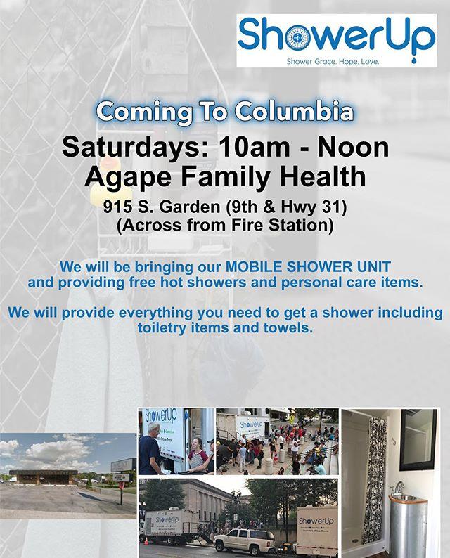 We have made a change in our location but found a permanent spot in downtown Columbia.  Starting this Saturday April 13th we will be at @agapefamilyhealth ! We will provide showers, pass out items and serve anyway we can with those experiencing homelessn… bit.ly/2UCP8wf
