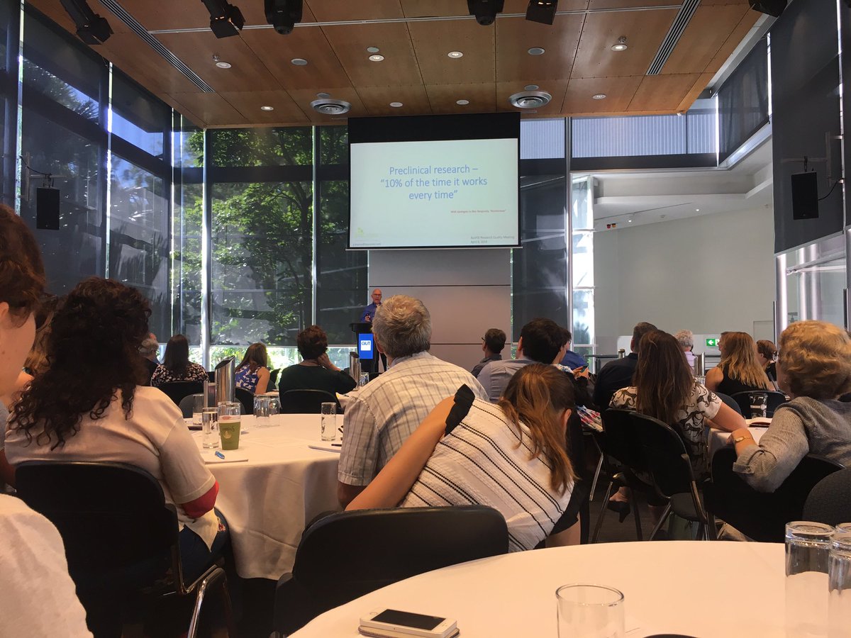 Cwernlim's tweet photo. “Science is delivering but there is an opportunity cost and we can do better” ~ Glenn Begley at @AusHSI meeting #improveresearch https://t.co/f41oFlOGLB
