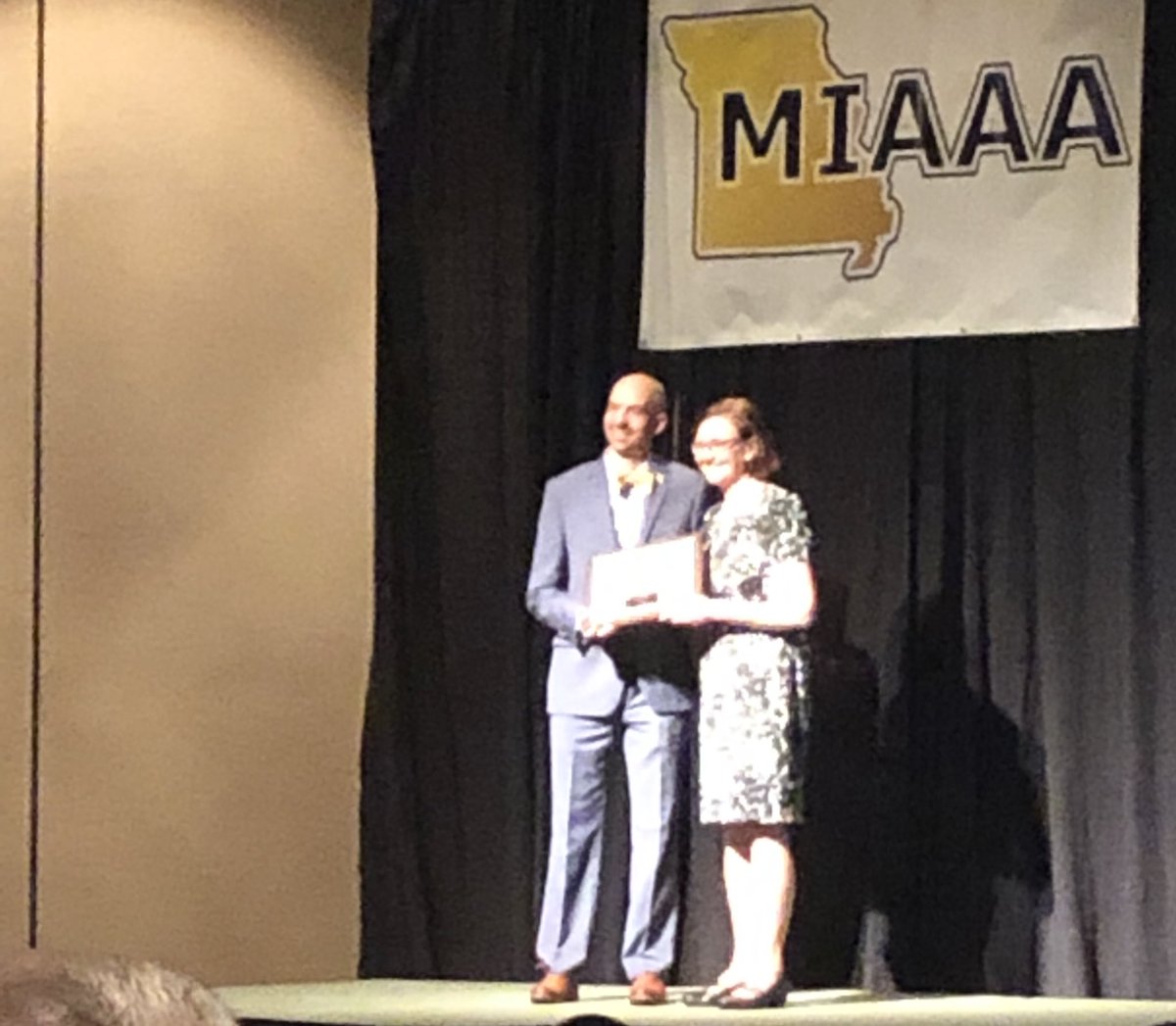 BattleAthletics's tweet photo. Congratulations Mary Flatt for being recognized by the MIAAA as a Distinguished Service Award Recipient. Thanks for everything you do for Battle High School. https://t.co/jrWPVbZLjm
