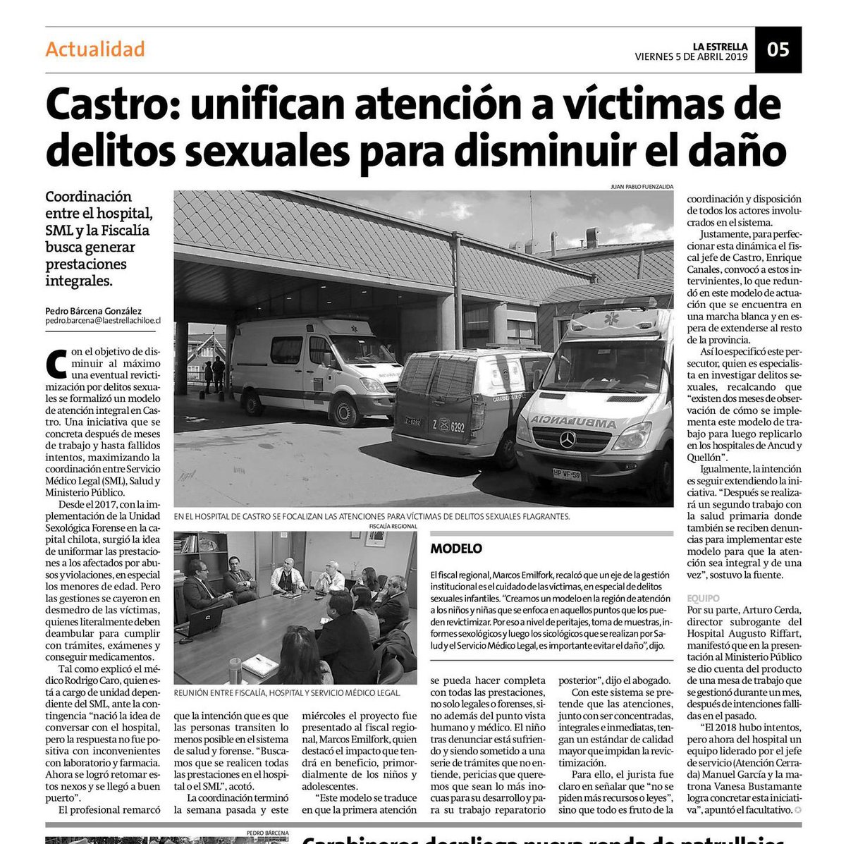 Hospital de Castro (@hospitalcastro) on Twitter photo Hospital de Castro refuerza trabajo para optimizar la atención a víctimas de delitos sexuales <a href="/Dr_LCastillo/">Luis Castillo Fuenzalida</a> <a href="/ministeriosalud/">Ministerio de Salud</a> <a href="/FiscaliaRegionX/">Fiscalía Regional de Los Lagos</a> <a href="/saludchiloe/">Servicio Salud Chiloé</a> <a href="/SmlChile/">Servicio Médico Legal</a> Hospital de Castro refuerza trabajo para optimizar la atención a víctimas de delitos sexuales <a href="/Dr_LCastillo/">Luis Castillo Fuenzalida</a> <a href="/ministeriosalud/">Ministerio de Salud</a> <a href="/FiscaliaRegionX/">Fiscalía Regional de Los Lagos</a> <a href="/saludchiloe/">Servicio Salud Chiloé</a> <a href="/SmlChile/">Servicio Médico Legal</a>