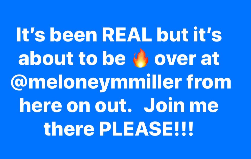CoachM3's tweet image. We are moving all our tweets to @MeloneyMMiller for some amazing things to come!  Share with your friends. We can’t wait to tweet you over there!