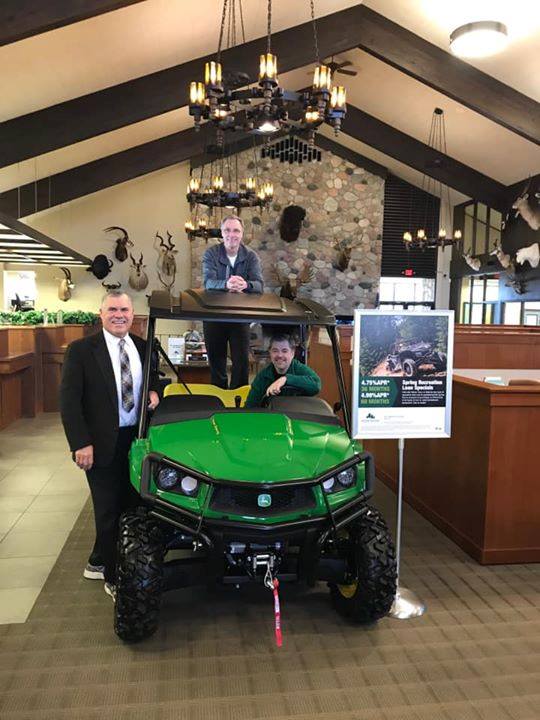 GRSB's tweet photo. Dale, Steve, and Cory are ready to help you with a recreational purchase this spring like this side-by-side ATV from Pokegama Lawn & Sport! Take advantage of our Spring Recreation Loan Special! More info here: https://t.co/edox1UCKWE #banklocally #mycommunitymybank #springrec https://t.co/BZjqVlckvX