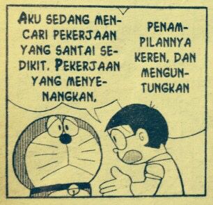 DoraemonHariIni's tweet photo. #DoraemonHariIni: Mengapa Mas N.N., tukang insinyur usia 21, tak kunjung mendapatkan mata pencaharian tetap.

(Vol. 27, 1983/DHI April 2015) https://t.co/ZsGHtZpMum