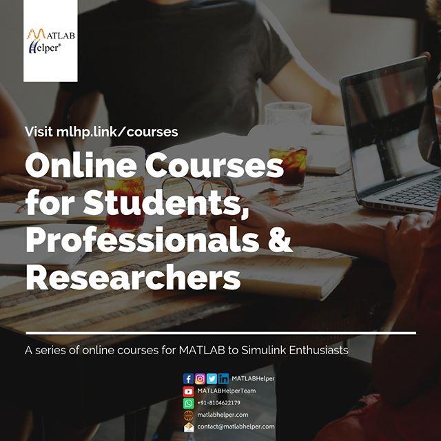 MATLABHelper's tweet image. Not good at MATLAB or Simulink? Want to learn it along with your friends? Enroll in a course at mlhp.link/courses #MATLAB #MATLABHelper