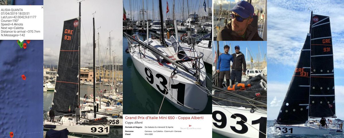 MariaSpiropulu's tweet photo. GPI 2019 - Coppa Alberti - YCI Genova #gpi2019 @ClasseminiIT @MiniTransat2019 #GoMarko #QUANTA931GRE https://t.co/3zsINVtjbu