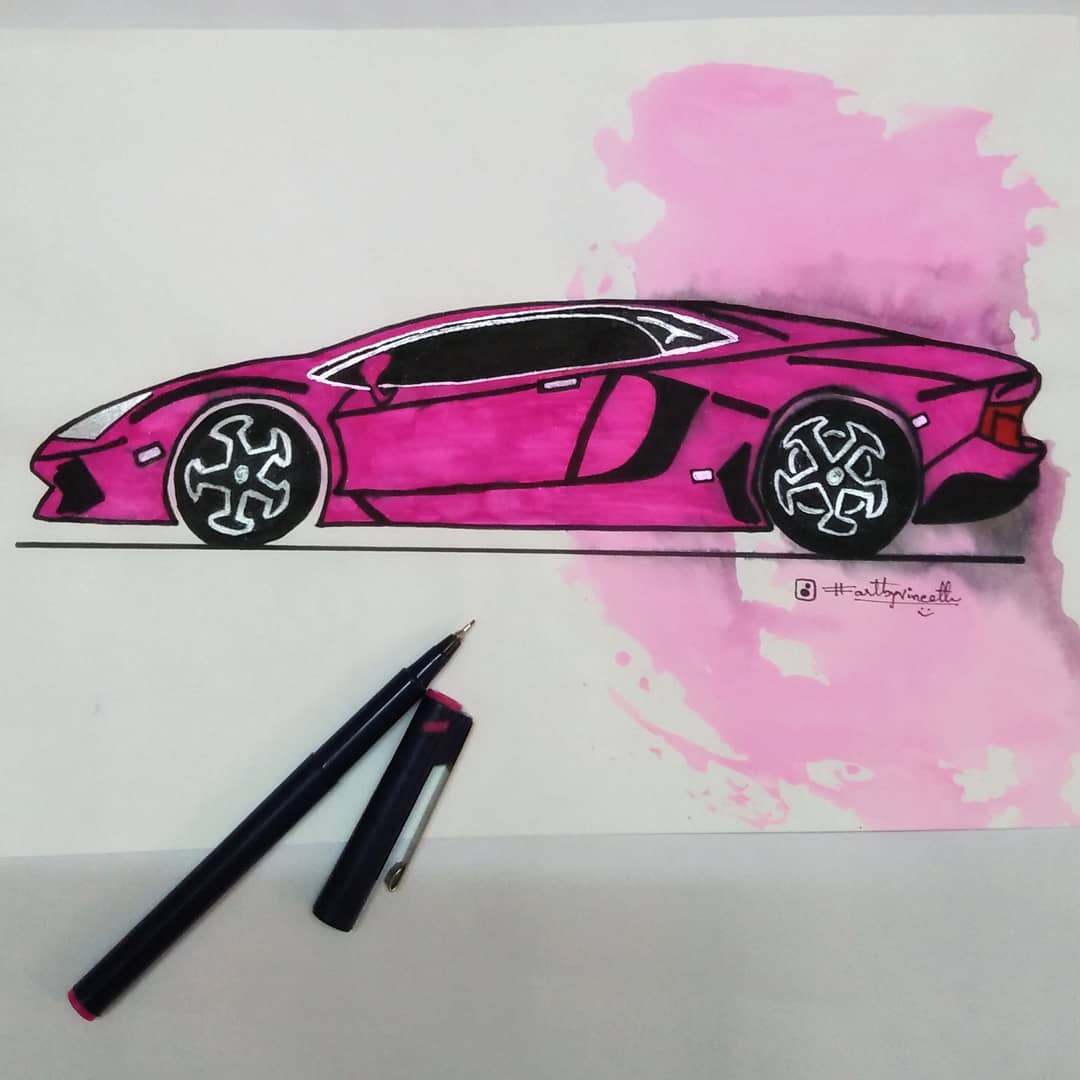 How to draw a Lamborghini car - step by step || VERY EASY || Aarnav  Chaudhary - YouTube