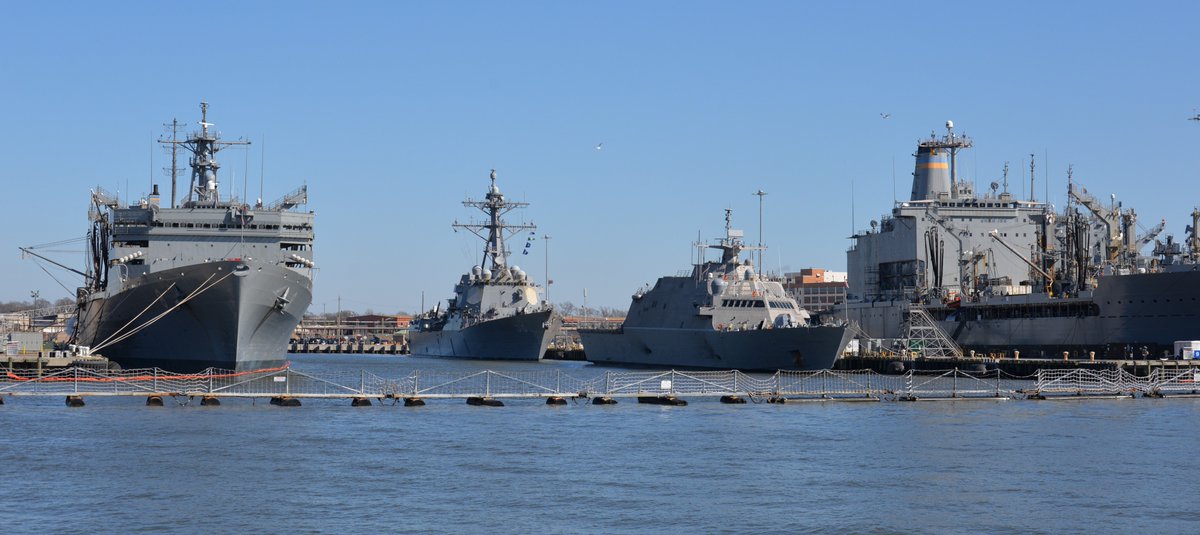CavasShips's tweet photo. #Littoral combat ship #SIOUX CITY #LCS11 at Norfolk on 12 March. She was up from Mayport for #degaussing (de-magnetization) and to carry out her #CSSQT Combat Systems Ship Qualification Trials, The Freedom-class ship was commissioned in November at Annapolis MD. https://t.co/WwDOosgn9M