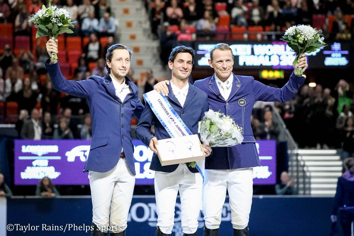 PhelpsSports's tweet photo. World No. 1 @steveguerdat won his third @longines #FEIJumping World Cup™ Final title on Sunday at the Gothenburg Horse Show in Sweden! Read the full story and enjoy the photo gallery: https://t.co/35nH3KOZ85 #FEIWorldCupFinals https://t.co/B2OOYTRJgP