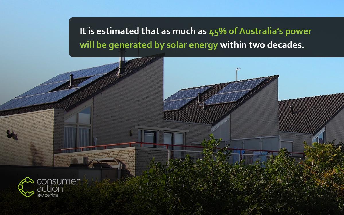 consumer_action's tweet photo. While only 3.4% of Australia's power was generated by solar in 2017, it is estimated that this might rise to as much as 45% within two decades. #fairsolar https://t.co/aQrxlIigMx