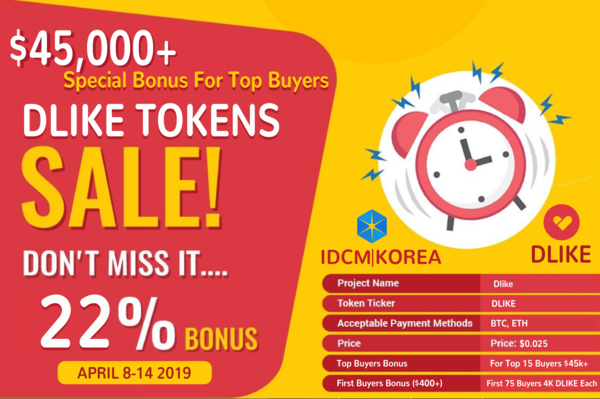 idcmkorea's tweet photo. 🚨IDCM KOREA Will host @dlike_io Premium Coin Sale is NOW LIVE!!

Hurry up &amp; Sign up at https://t.co/ErvkZOXypN  to participate!!
Don't forget about 22% bonus token.  And participate in our EARLIEST &amp; TOP buyer Event! 

Link to Premium Coin Sale page
👉https://t.co/quhDmHAZEs https://t.co/CpoV0i0VJO