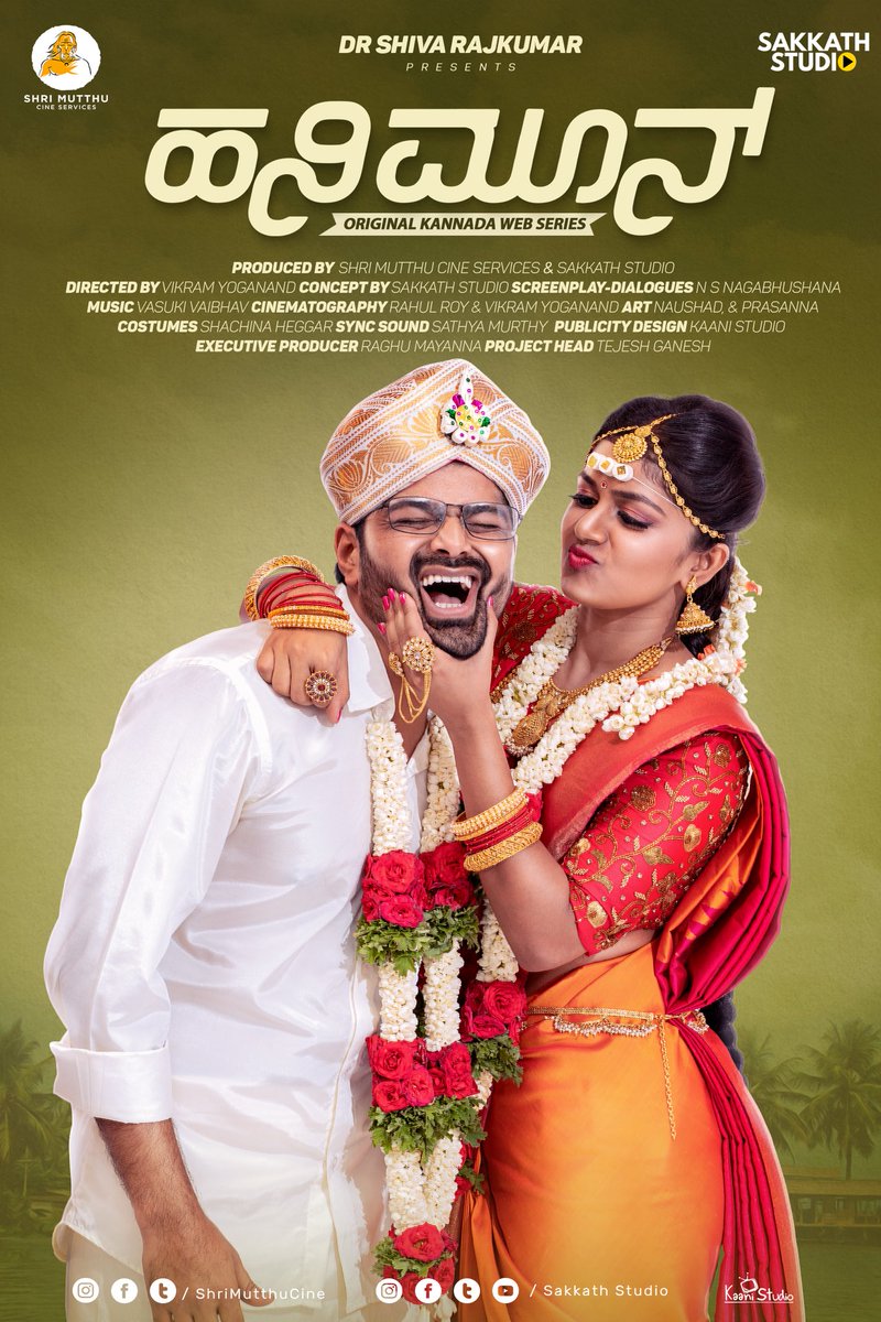 New journey begins today :) #HoneyMoon #KannadaWebSeries by <a href="/Sakkath_Studio/">Sakkath Studio</a> and <a href="/ShriMutthuCine/">Shri Mutthu Cine Services</a> <a href="/Niveshiv/">nivedhashivakumar</a> welcome on-board <a href="/dr_bhushana/">Nagabhushana N S | ನಾಗಭೂಷಣ</a> #sanajanaAnand directed by <a href="/VikramYoganand/">Vikram Yoganand</a> music by <a href="/vasukivaibhav/">VasukiVaibhav</a> screenplay n dialogues by Nagabhushan DOP #RahulRoy and #vikram