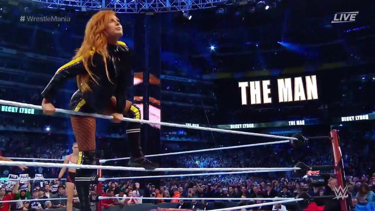 WrestleMania's tweet image. It's officially #WrestleMANia.

#BeckyLynch @BeckyLynchWWE