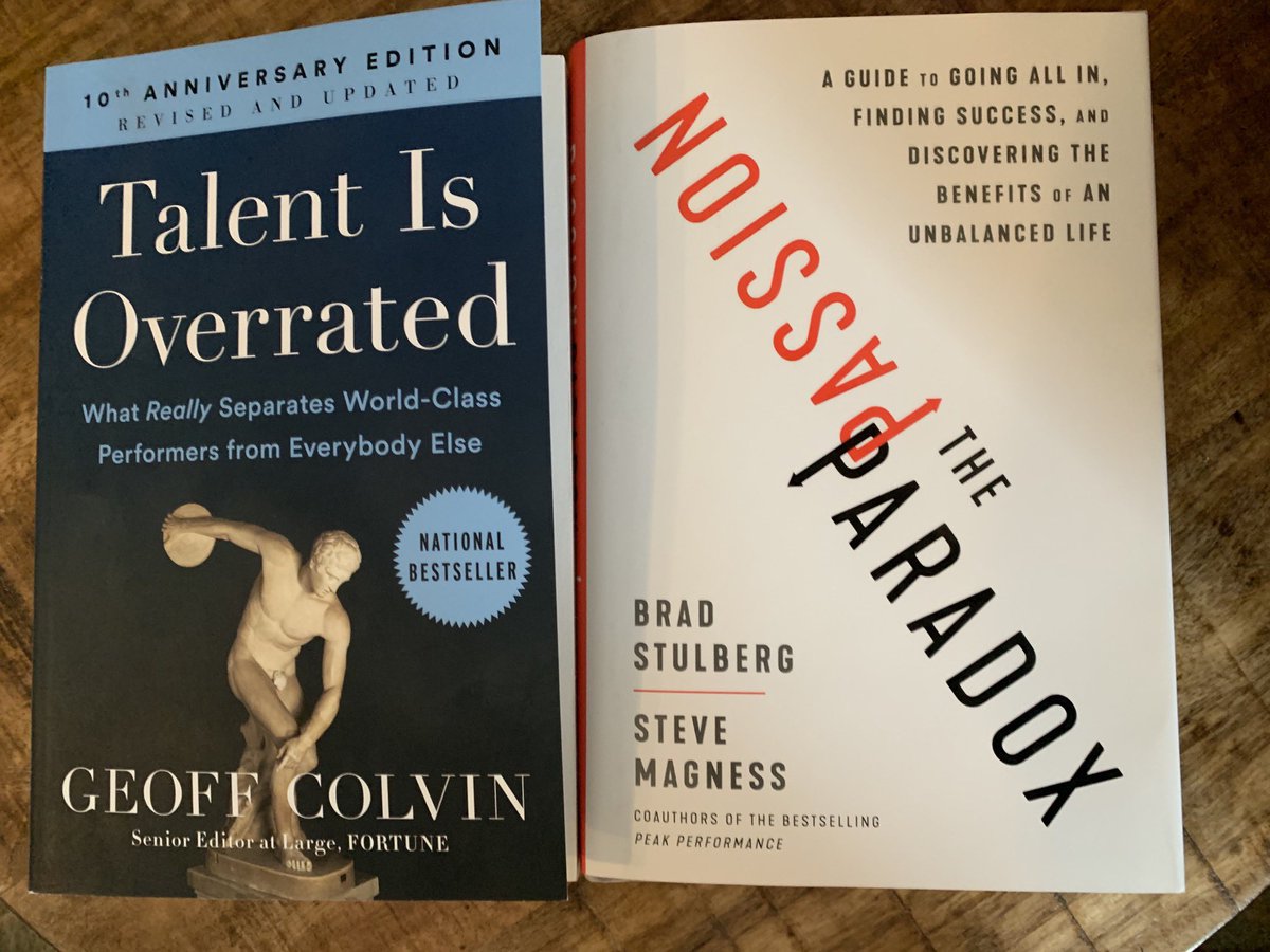 Athletes + Coaches. Gotta read these 2, in order. Will have an impact on how you think about skill development and what comes with the pursuit of great performance. YWIA. @geoffcolvin @stevemagness