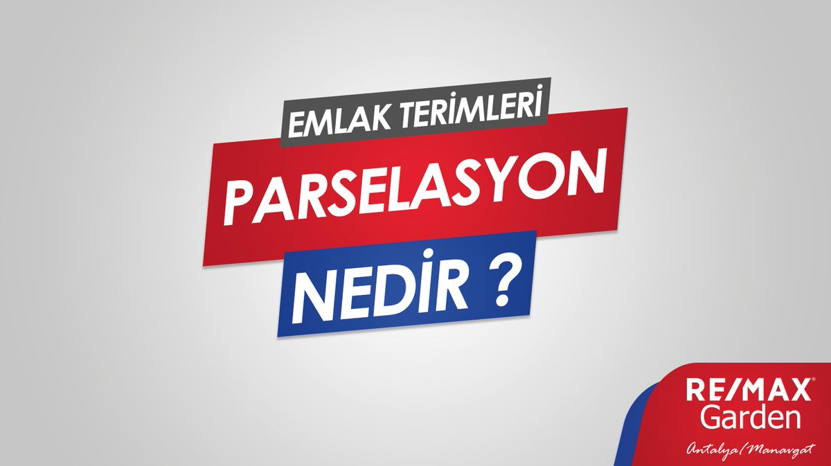 Tapuya tescilde esas alınan bir plan türü olan parselasyon planı, yasal düzenlemeler ölçüsünde imar planının araziye uygulanması ile elde edilen paftaların nihai parselasyonunu gösterir.
#manavgat #remaxmanavgat #remaxgarden