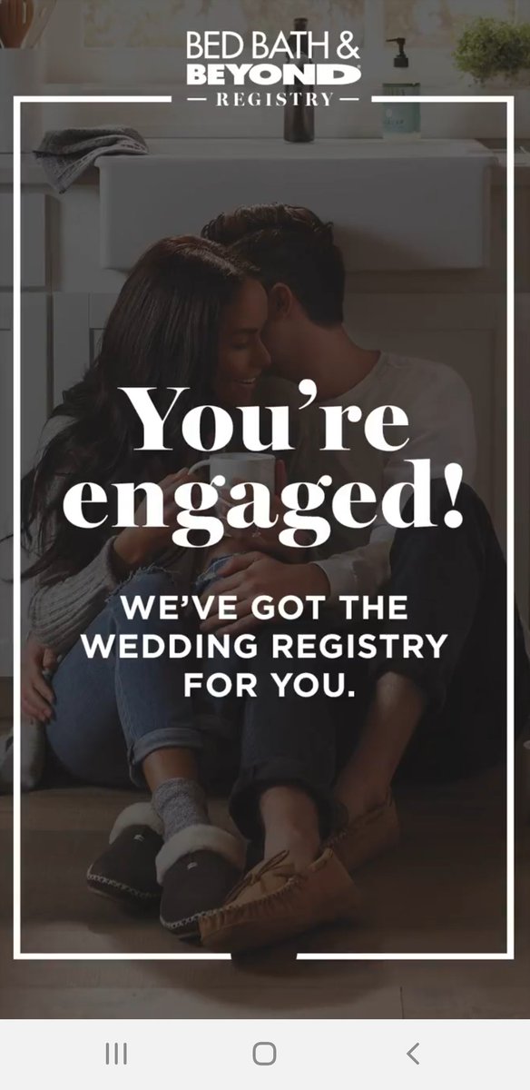 wanijuann's tweet photo. When Bed Bath & Beyond knows before you do?! #notactuallyengaged https://t.co/5XiJSaZMPE