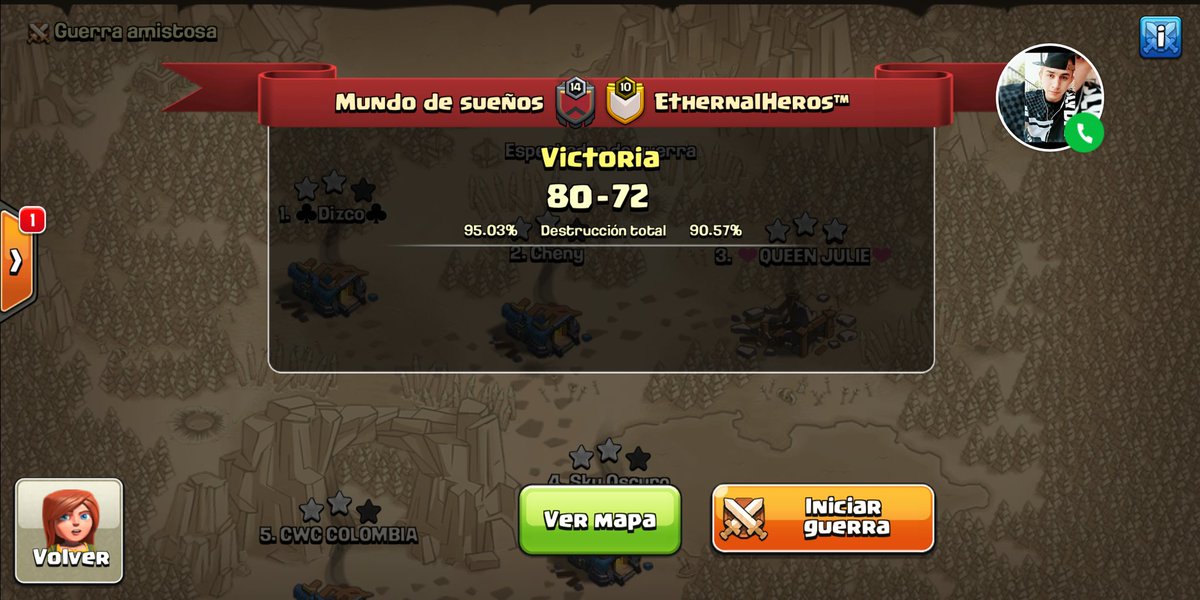 Así iniciamos la jornada 0 en la LiC 🙊sois grandes chicos
Muchas gracias al clan EH poe esta guerra hermosa❤

Op panditas🐼 💃