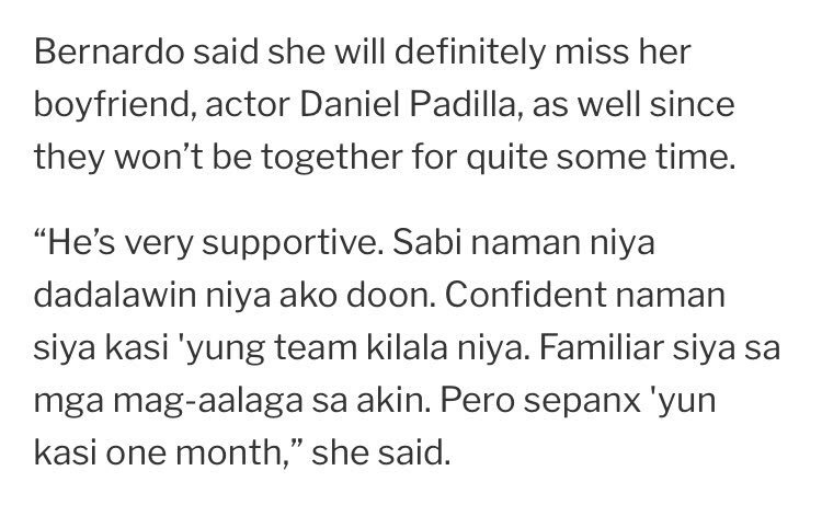 _missbeatriz_'s tweet photo. “He’s very supportive. Sabi naman niya dadalawin niya ako doon. Confident naman siya kasi 'yung team kilala niya. Familiar siya sa mga mag-aalaga sa akin. Pero sepanx 'yun kasi one month.” -Kath

Awwww 😢

🔗https://t.co/8BveeEf1kE https://t.co/vHDhupHtQc