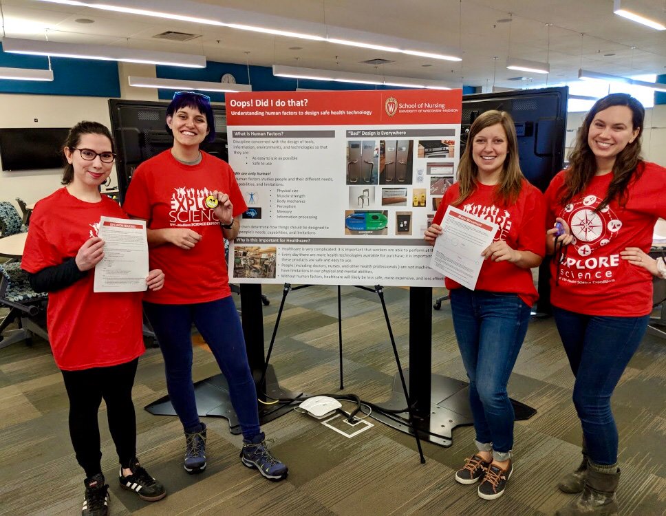 MeganSalwei's tweet photo. Fun day teaching kids about human factors and the importance of good design #scienceexpeditions @UWMadWIHSE @uwisye https://t.co/DsrlCmHAWs