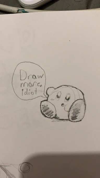 The "I didn't draw anything today" Kirby of guilt 