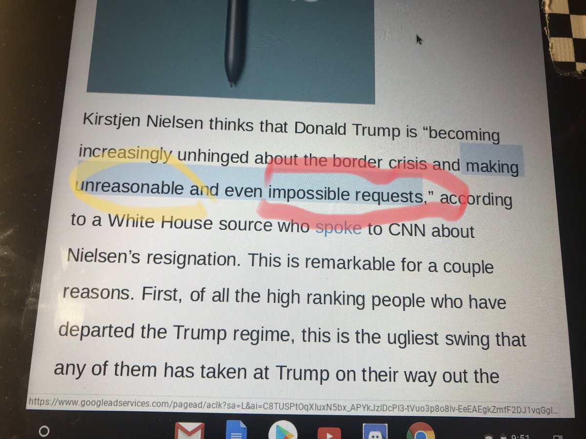 TiMEoFPoSTiNG's tweet image. 1️⃣ whatever the woman
who put #KidsInCages
considers ‘unreasonable’
is literally chilling. 

2️⃣ whatever, quote,
#ImpossibleRequests
d.t. has been🤬making.

In this instance. 
⏬⏬⏬⏬
By context, inARguably.

Ordering his minions
to hurt lost children,
in even uglier ways.