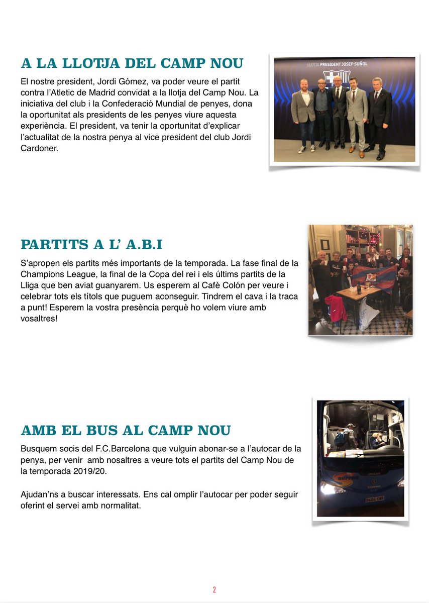 pbmontcada's tweet photo. Full informatiu del mes d’abril. #45anysfentpenya #penyes @FCBPenyes https://t.co/TtBLSpmi8E