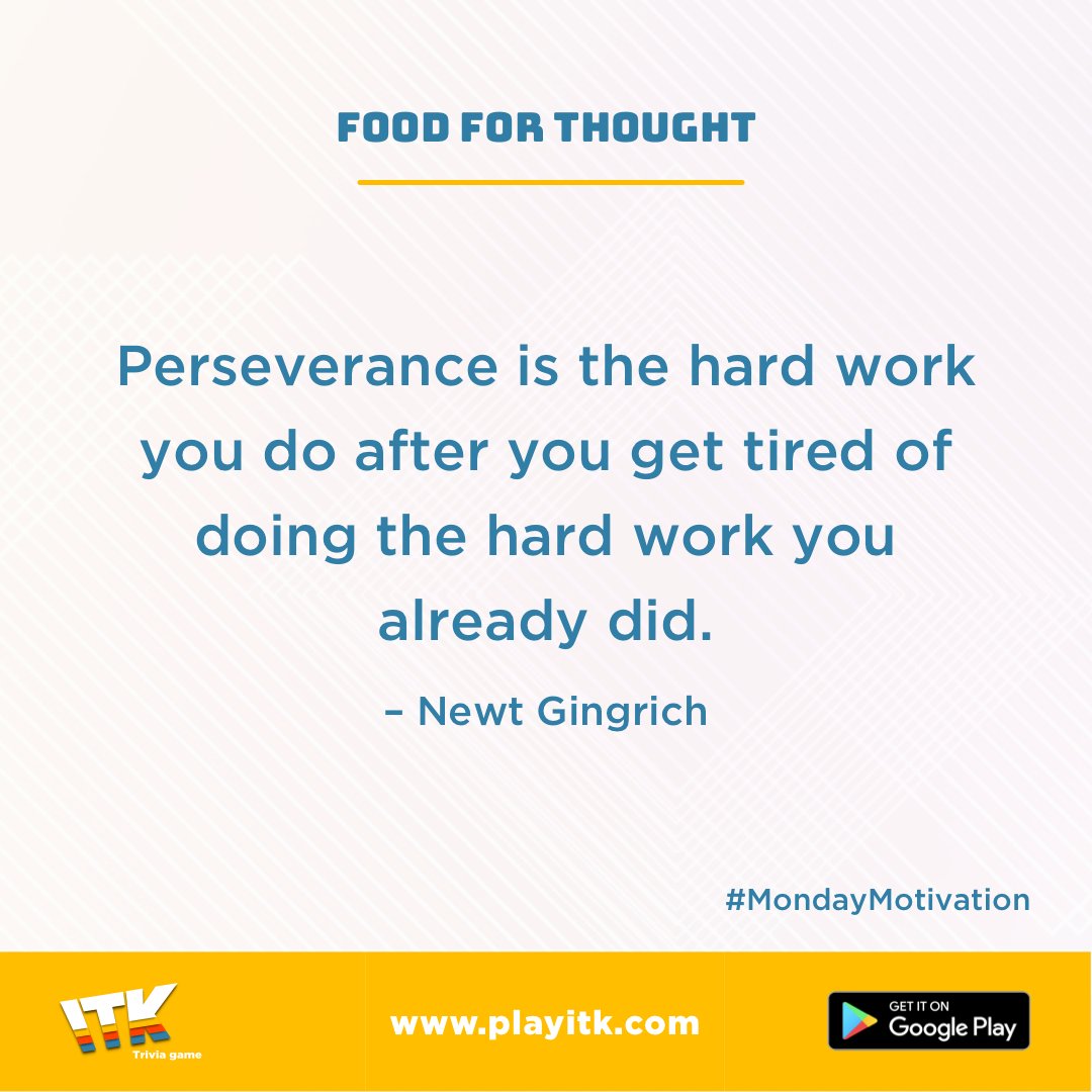itkgames's tweet photo. Food for thought 

#ITKtrivia #ITKgames #mondaymotivation #mondaythoughts #MondayMorning #GTBankFoodDrink https://t.co/V2NfYgsXzG