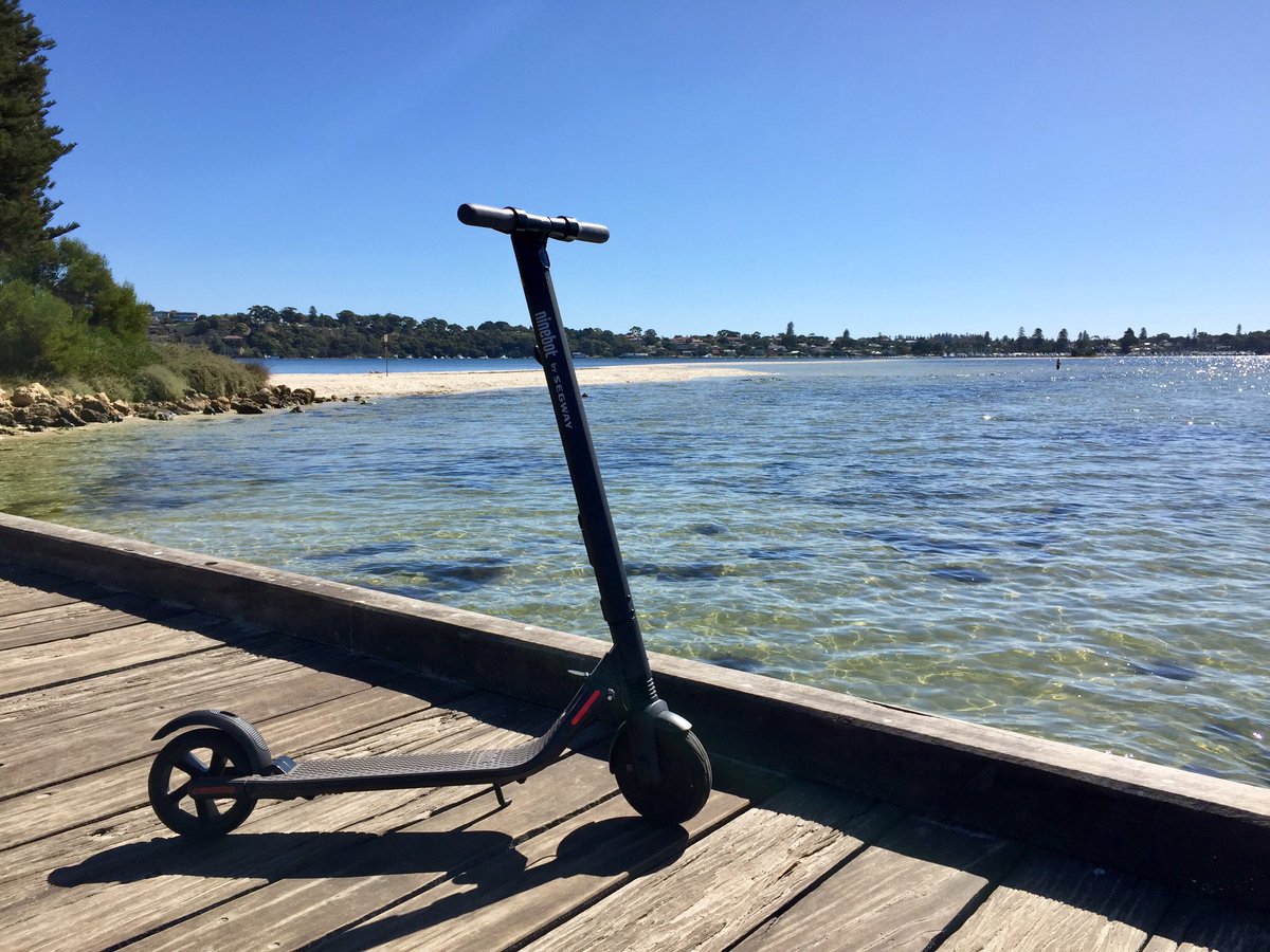Rexemagne's tweet photo. Today’s Ride #RexTrex
Super chill #PointWalter
Jetty - Jetty Panoramic 1/2 - Point Walter sand bridge 🛴💨
#Perth #SwanRiver #PointWalterReserve #PointWalterJetty #eScooter #Segway #Ninebot #eRideable #Scooter #ZeroEmissions #Attadale #Bicton #sandbridge #justanotherdayinWA https://t.co/6Xpl54l6uo