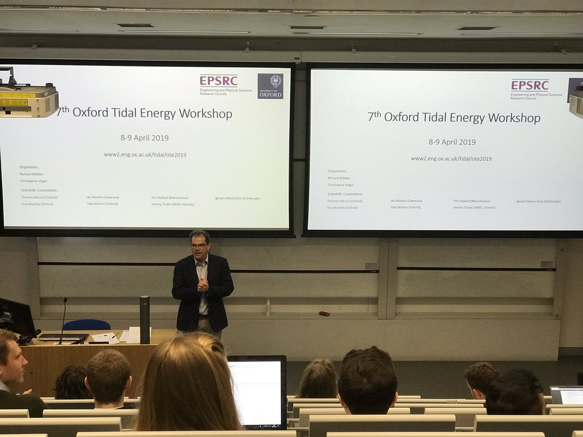 Prof Richard Willden kicking off the 7th Oxford Tidal Energy Workshop