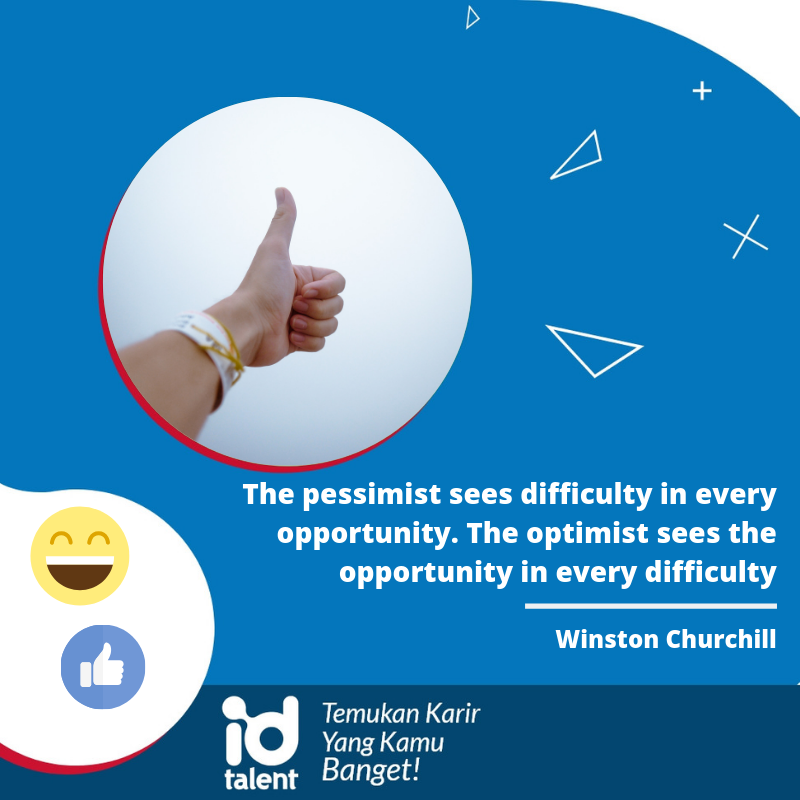 Selalu bersikap positif dalam menghadapi masalah akan membantu kamu menemukan berbagai solusi dan kesempatan
----------
#talent #talentindonesia 
#quotes #positives #opportunity 
#smile #bepositive #positivevibes
