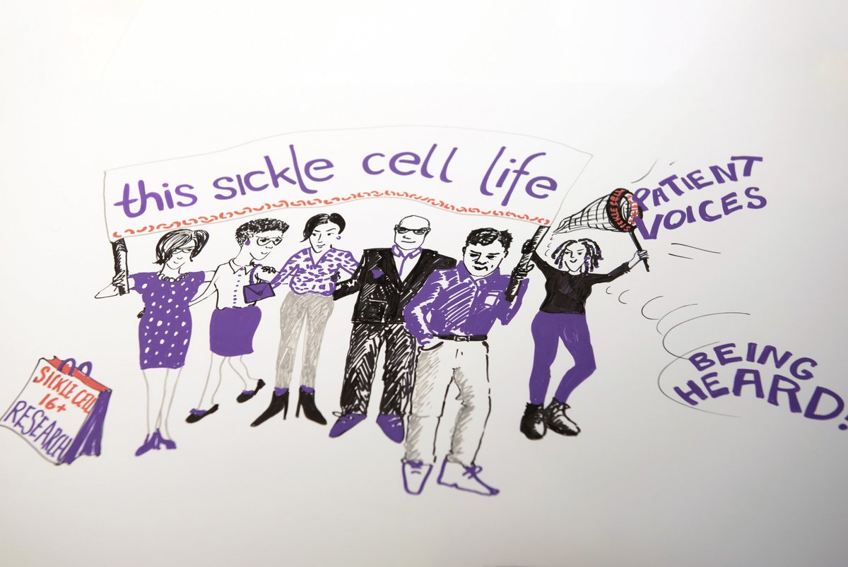 ThisSCLife's tweet image. Keeping up the #photo thread of our #sicklecell dissemination event here @LSHTM with @RCPCH_and_Us + young people, clinicians, educators &amp;amp; activists, today's photo features illustrator Louise's brilliant recording of the day's progress. #sicklelife #voicematters #health #art