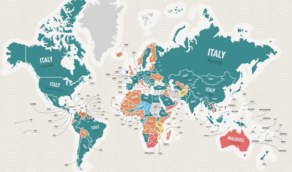 DATA_DACH's tweet photo. Big data showing where each country wants to holiday! Data taken from Google's Keyword Planner searching all languages)... #BigData 
https://t.co/lNG3N9peZk https://t.co/n3EGJiBaVj