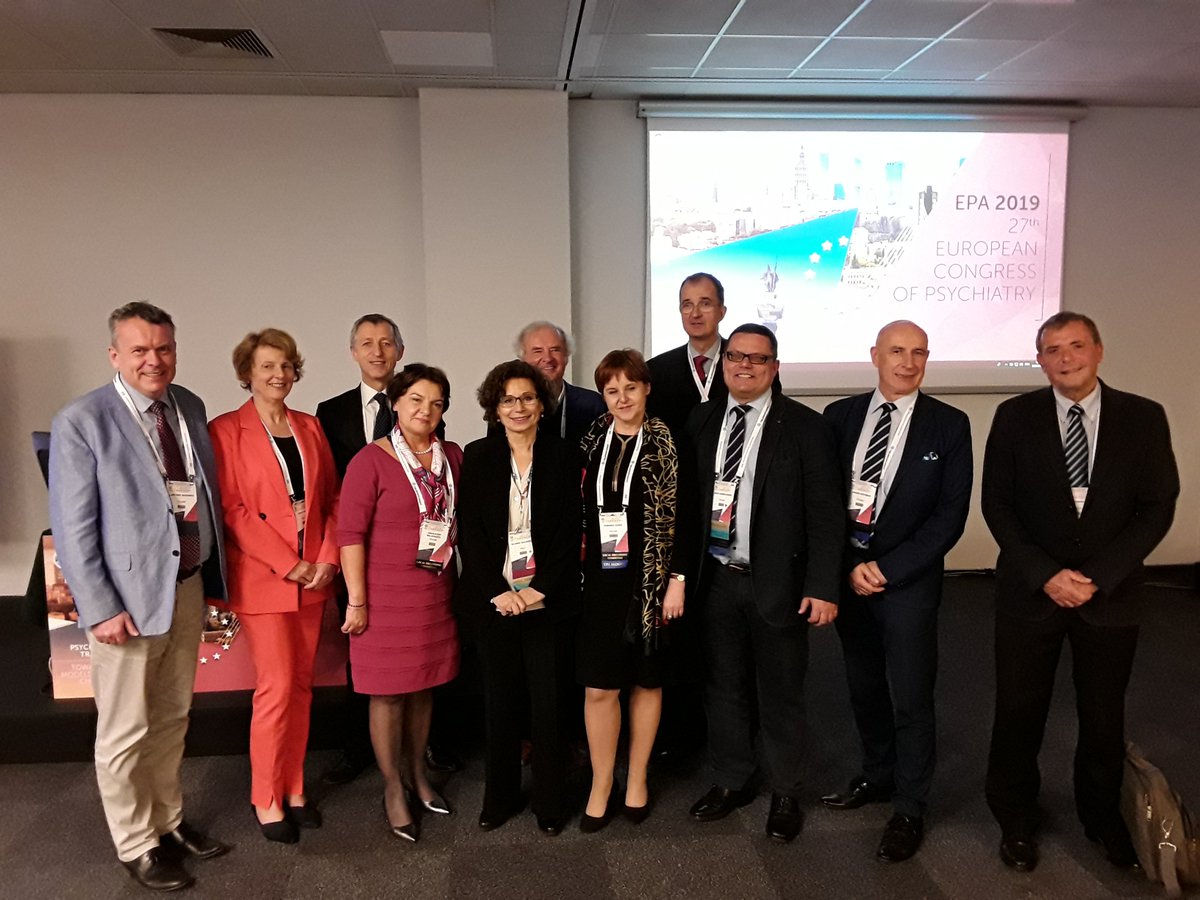 Polskie Towarzystwo Psychiatryczne (@ptp_pl) on Twitter photo Prezydenci European Psychiatri Assocition Prof. Silvana Galderisi oraz Prof. Philip Gorwood oraz Prezes Zarządu Głównego PTP i członkowie Zarządu Głównego PTP w trakcie Europejskiego Kongresu Psychiatri #EPA2019. <a href="/Euro_Psychiatry/">European Psychiatric Association</a> Prezydenci European Psychiatri Assocition Prof. Silvana Galderisi oraz Prof. Philip Gorwood oraz Prezes Zarządu Głównego PTP i członkowie Zarządu Głównego PTP w trakcie Europejskiego Kongresu Psychiatri #EPA2019. <a href="/Euro_Psychiatry/">European Psychiatric Association</a>